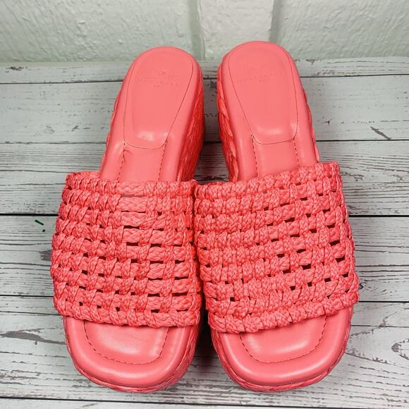 Marc Fisher Priya Espadrille Platform Wedge Sandals Size 8.5 Pink Y2K Mean Girls - Picture 2 of 7